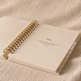 An open divider page in The Anchored Planner marked Peace, with scripture